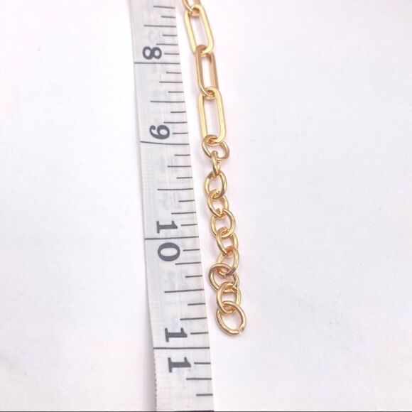 Gold toned chain linked ankle bracelet - Picture 4 of 4